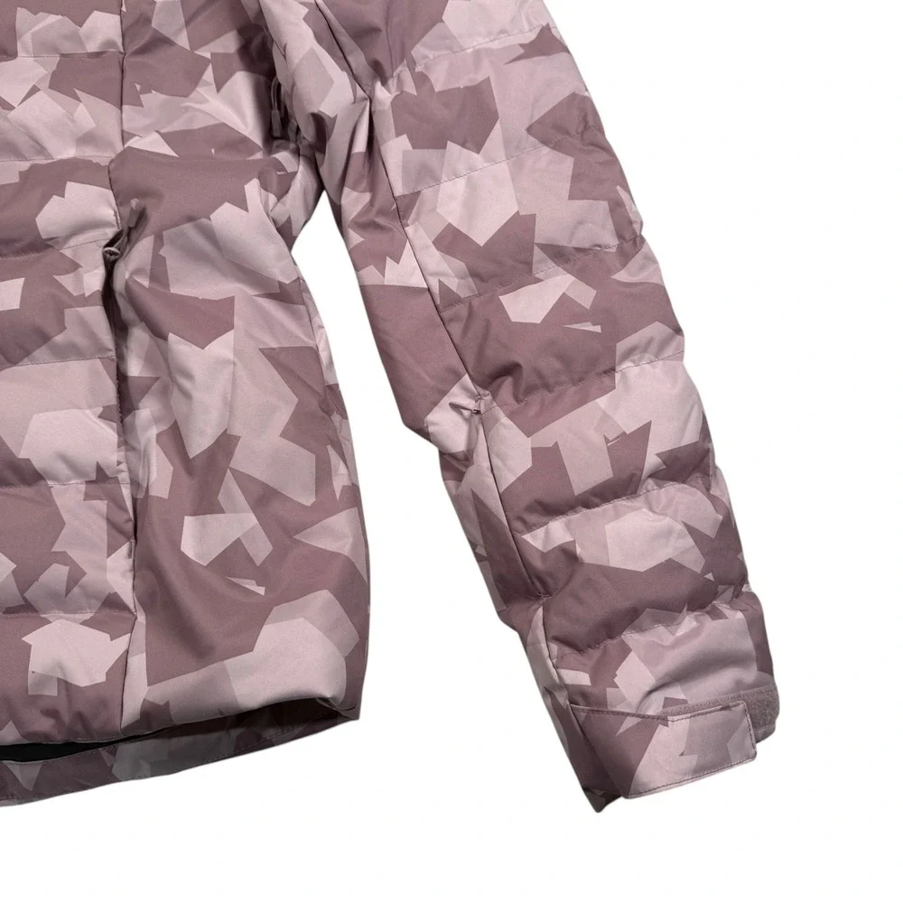 Helly Hansen Imperial Puffy Jacket Womens XL Camo Hoodie RECCO Ski Purple‎